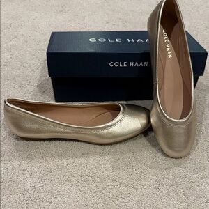 Cole Haan Women's Metallic Gold Flats